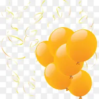 黄色立体气球活动装饰元素