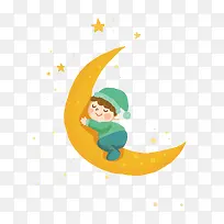 世界睡眠日可爱孩子睡觉装饰插图
