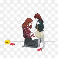 卡通母女