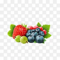 草莓无花果和熊果苷蓝莓
