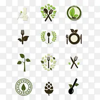 创意绿色食品标志设计
