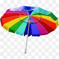 创意摄影彩虹伞海边沙滩