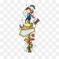 跟着爸爸一起玩耍