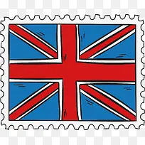 矢量英国国旗邮票