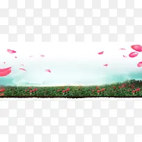 红色花瓣漫天飞宽屏