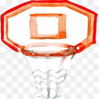 水彩风格篮球框
