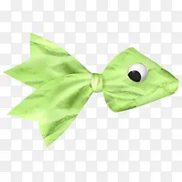 小鱼和绿色丝带
