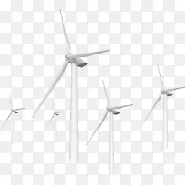 白色卡通风力发电场景设计