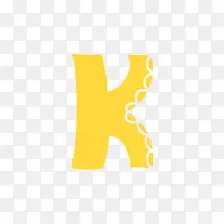 黄白色字母K