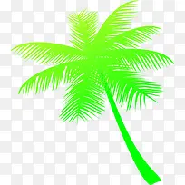摄影绿色效果椰子树沙滩