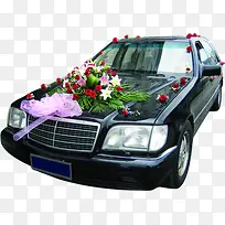 黑色婚车玫瑰婚礼