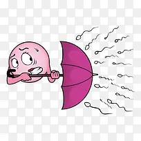 用雨伞挡蝌蚪
