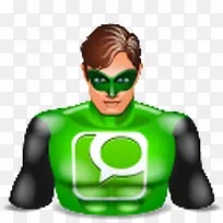 绿衣超人电影人物社交媒体图标