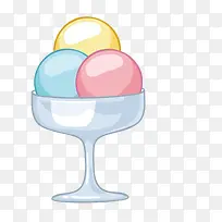 杯子里的彩色冰激淋