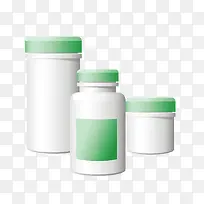 矢量塑料药瓶药盒药物