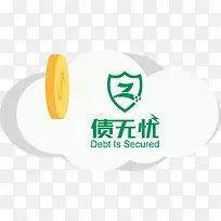 手绘金币借贷机构元素