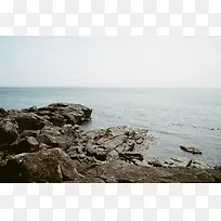岩石大海阴天宽屏