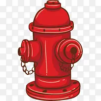 红色手绘消防栓