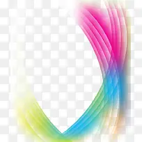 手绘梦幻彩色光束