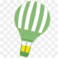 绿色热气球简笔画