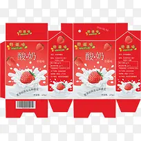 草莓味的酸奶包装盒