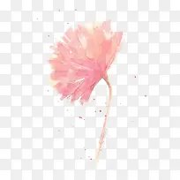 手绘水彩粉色花卉
