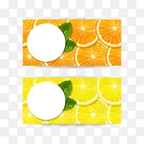 矢量新鲜的柠檬橘子水果素材