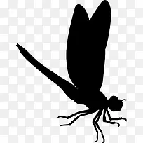龙的飞行昆虫动物形状图标