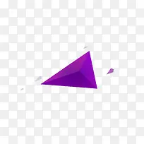 紫色立体几何体漂浮