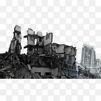 地震后的废墟