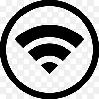 WiFi标志一个圆圈内图标