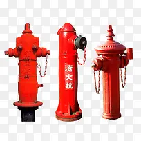 三个不同的消火栓