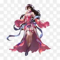 清纯粉色服饰游戏美女