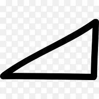 三角形的手绘形状轮廓图标