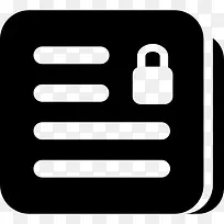 文件锁接口安全标志图标