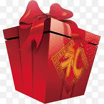 红色中式礼物礼盒