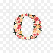 花卉字母O