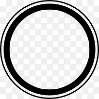 黑色线条圆圈圆形