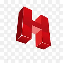 立体字母H