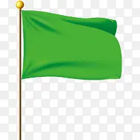 绿色手绘旗帜