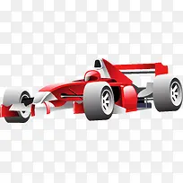 红色F1方程式赛车矢量图