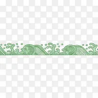 绿色艺术波浪浪花