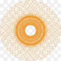 矢量橙色螺旋花纹图