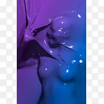 紫色塑胶人物抽象