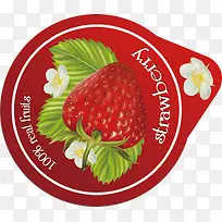 海报贴标水果草莓