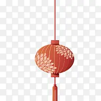 春节红色花纹灯笼
