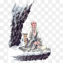 山坡下的和尚