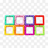 各种颜色正方形磁力片