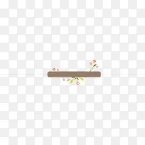 直线信息边框花草矢量图片