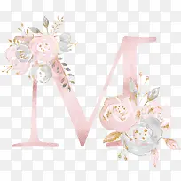 花朵字母M